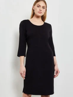 New 3/4 Sleeve Sheath Dress - Scoop Neck Dress | Dresses