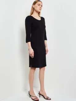 New 3/4 Sleeve Sheath Dress - Scoop Neck Dress | Dresses