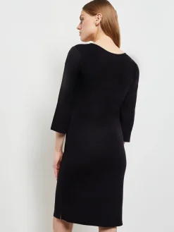 New 3/4 Sleeve Sheath Dress - Scoop Neck Dress | Dresses