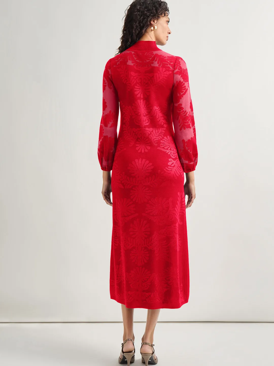 Discount A-Line Jacquard Knit Maxi Dress Dresses