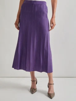 Clearance A-Line Tonal Spaced Rib Knit Maxi Skirt Skirts