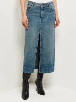 Fashion Asra Denim Maxi Skirt Skirts