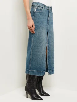 Fashion Asra Denim Maxi Skirt Skirts