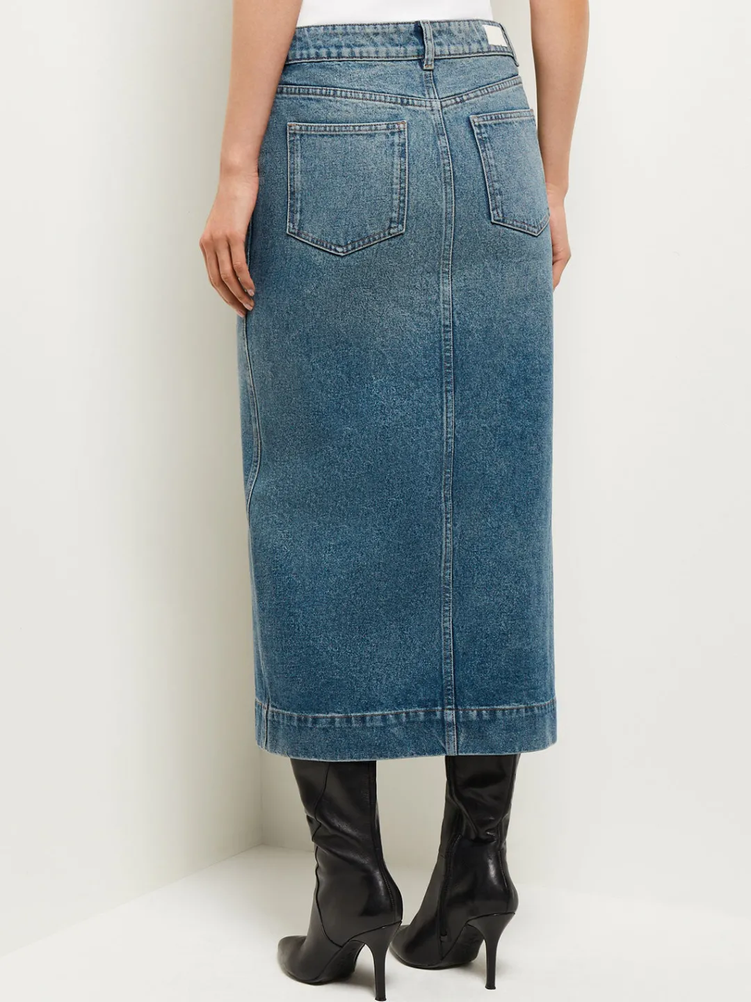 Fashion Asra Denim Maxi Skirt Skirts