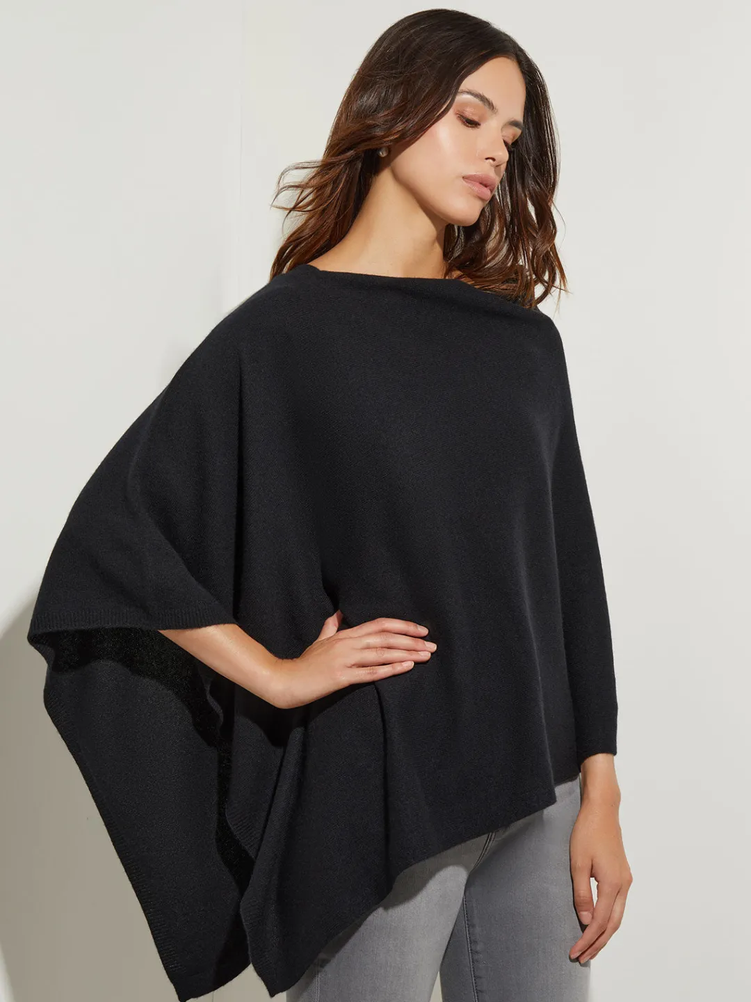 Fashion Asymmetrical Poncho - Cashmere Poncho | Jackets & Coats|Tops & Tees