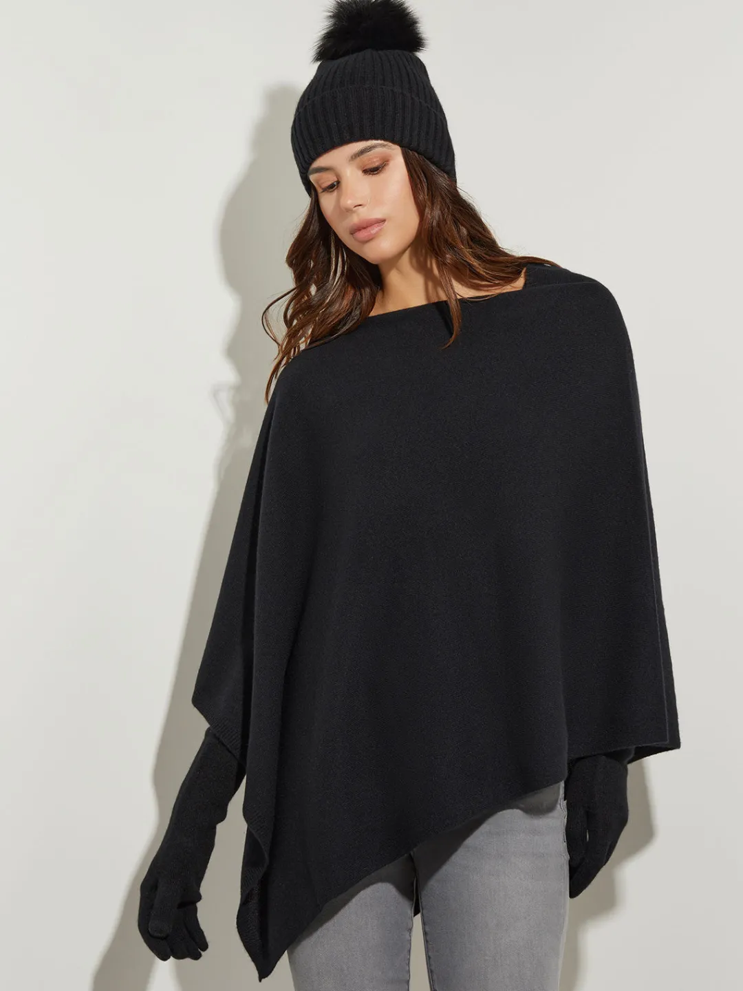 Fashion Asymmetrical Poncho - Cashmere Poncho | Jackets & Coats|Tops & Tees