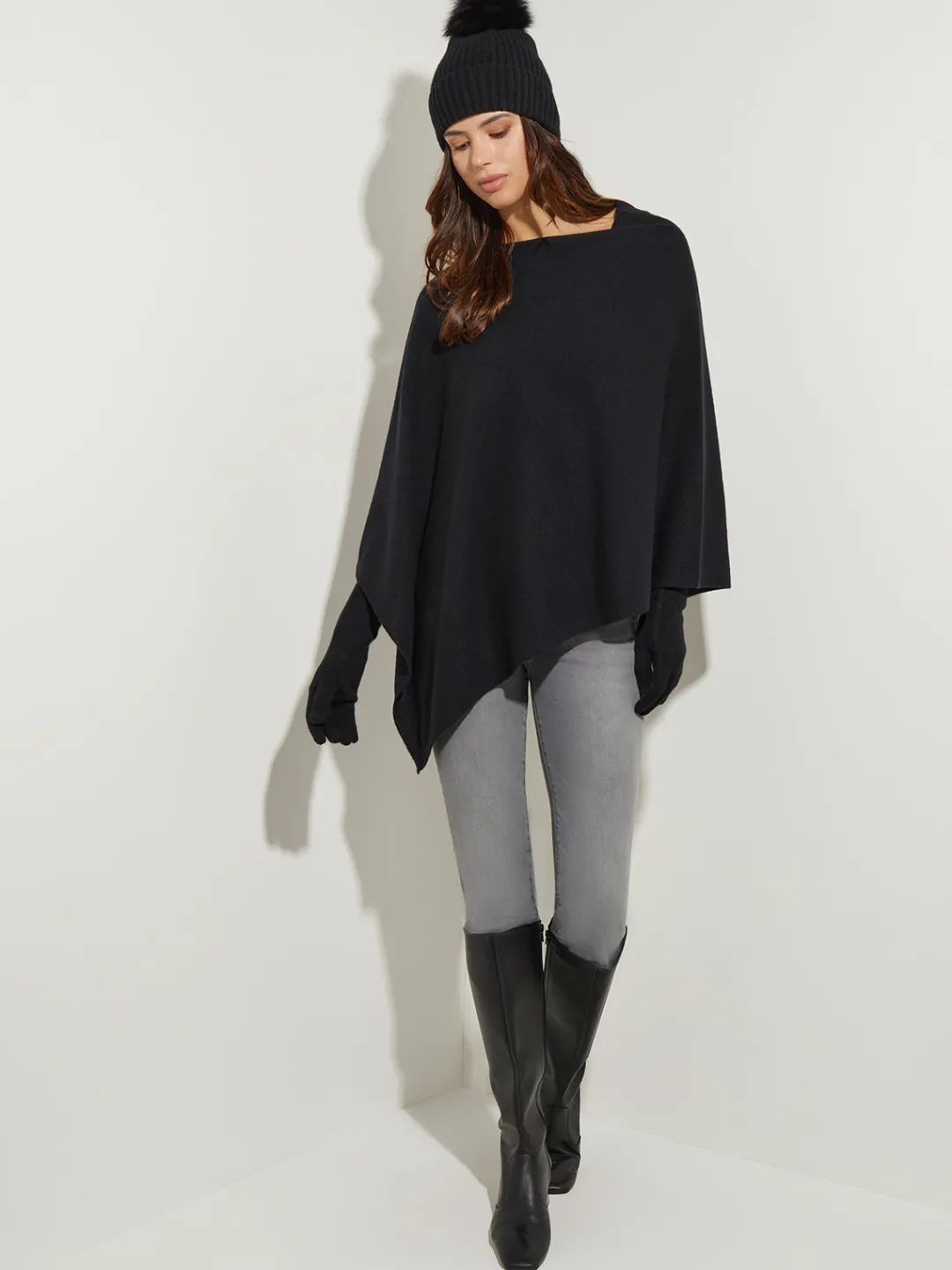 Fashion Asymmetrical Poncho - Cashmere Poncho | Jackets & Coats|Tops & Tees