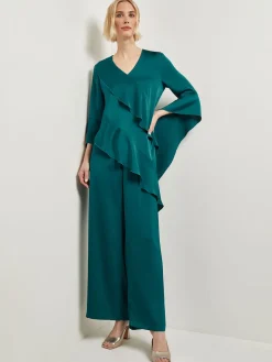Fashion Asymmetrical Ruffle Blouse - Crepe De Chine Blouses & Shirts|Tops & Tees