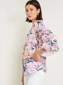 Best Bell Sleeve Blouse - Pleated Blouse | Blouses & Shirts|Tops & Tees