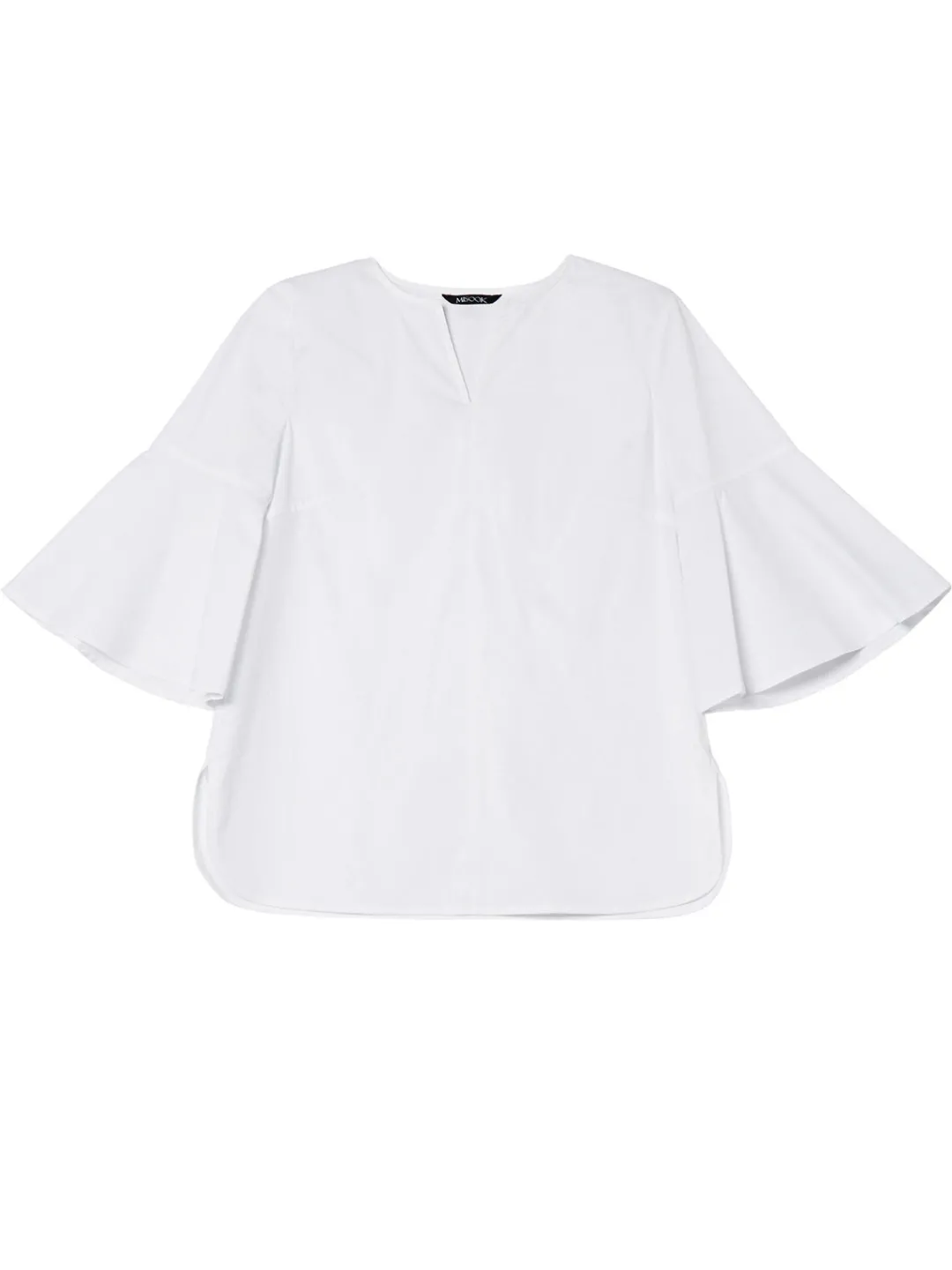 Fashion Bell Sleeve Cotton Blend Blouse Blouses & Shirts|Tops & Tees