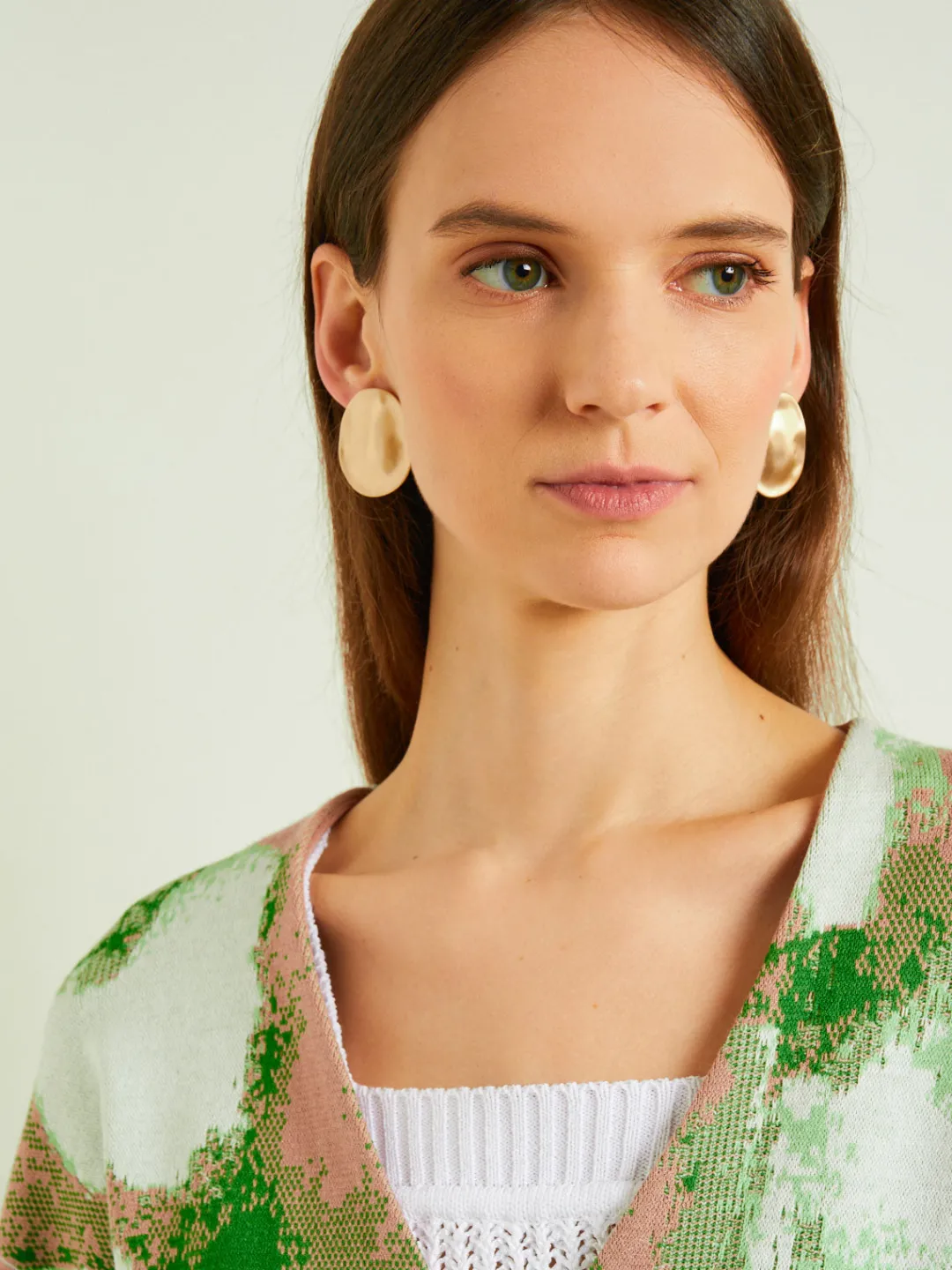 Sale Brushed Satin 18K Gold Oval Clip Earrings Accessories|Earrings