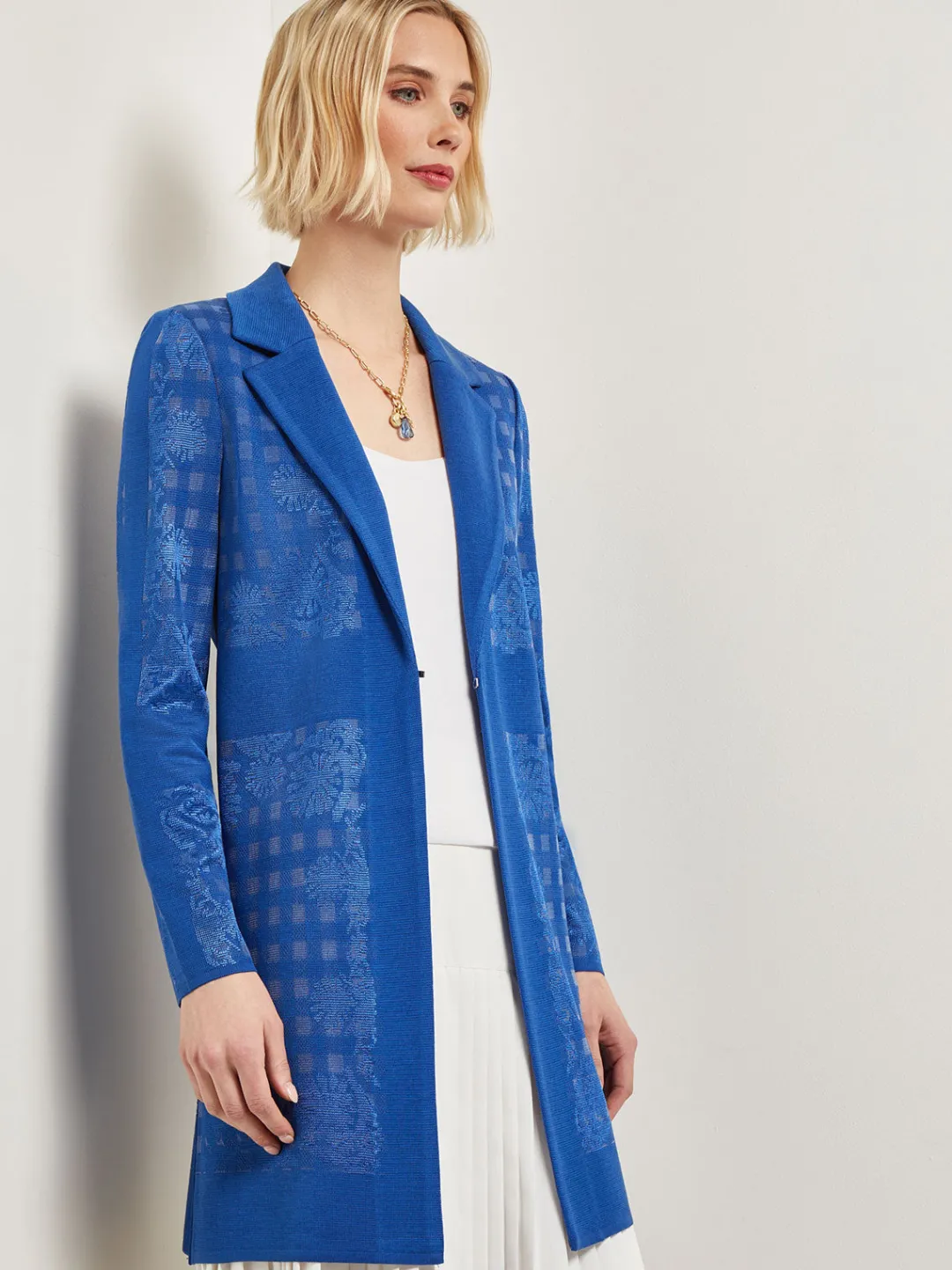 Hot Burnout Floral Pattern Knit Jacket Jackets & Coats