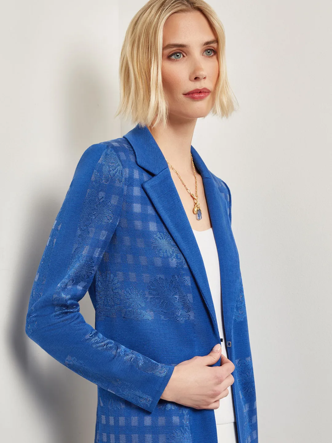 Hot Burnout Floral Pattern Knit Jacket Jackets & Coats