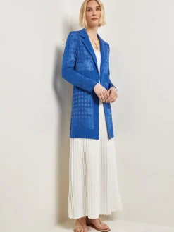 Hot Burnout Floral Pattern Knit Jacket Jackets & Coats
