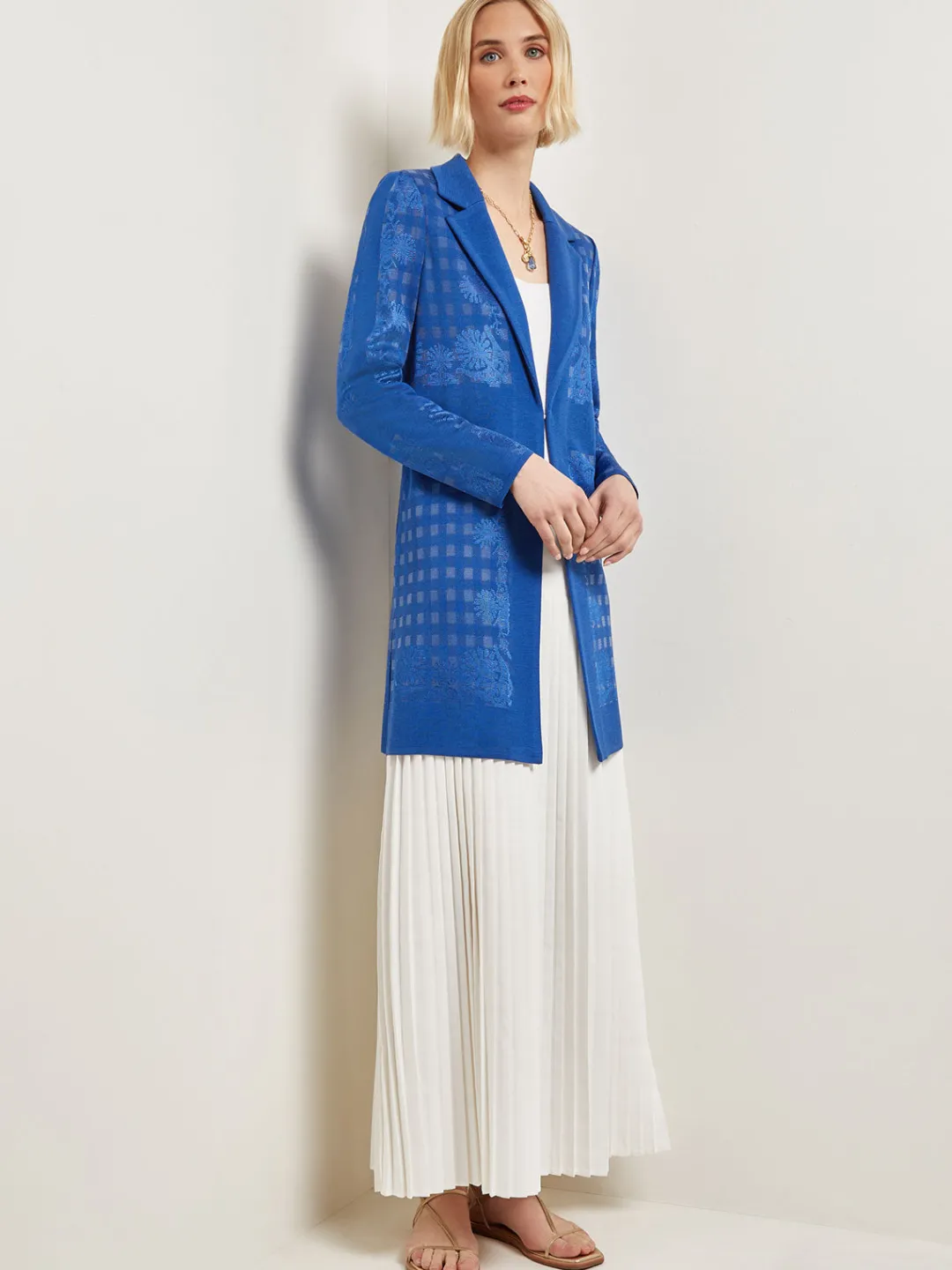 Hot Burnout Floral Pattern Knit Jacket Jackets & Coats