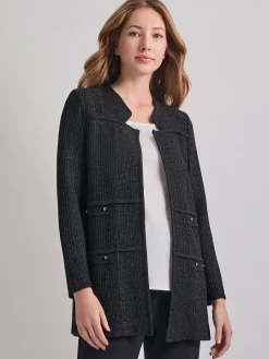 Fashion Cable Trim Jacket Jackets & Coats