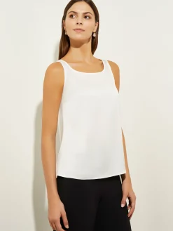 Best Classic Crepe de Chine Tank Top, Tops & Tees|Tanks
