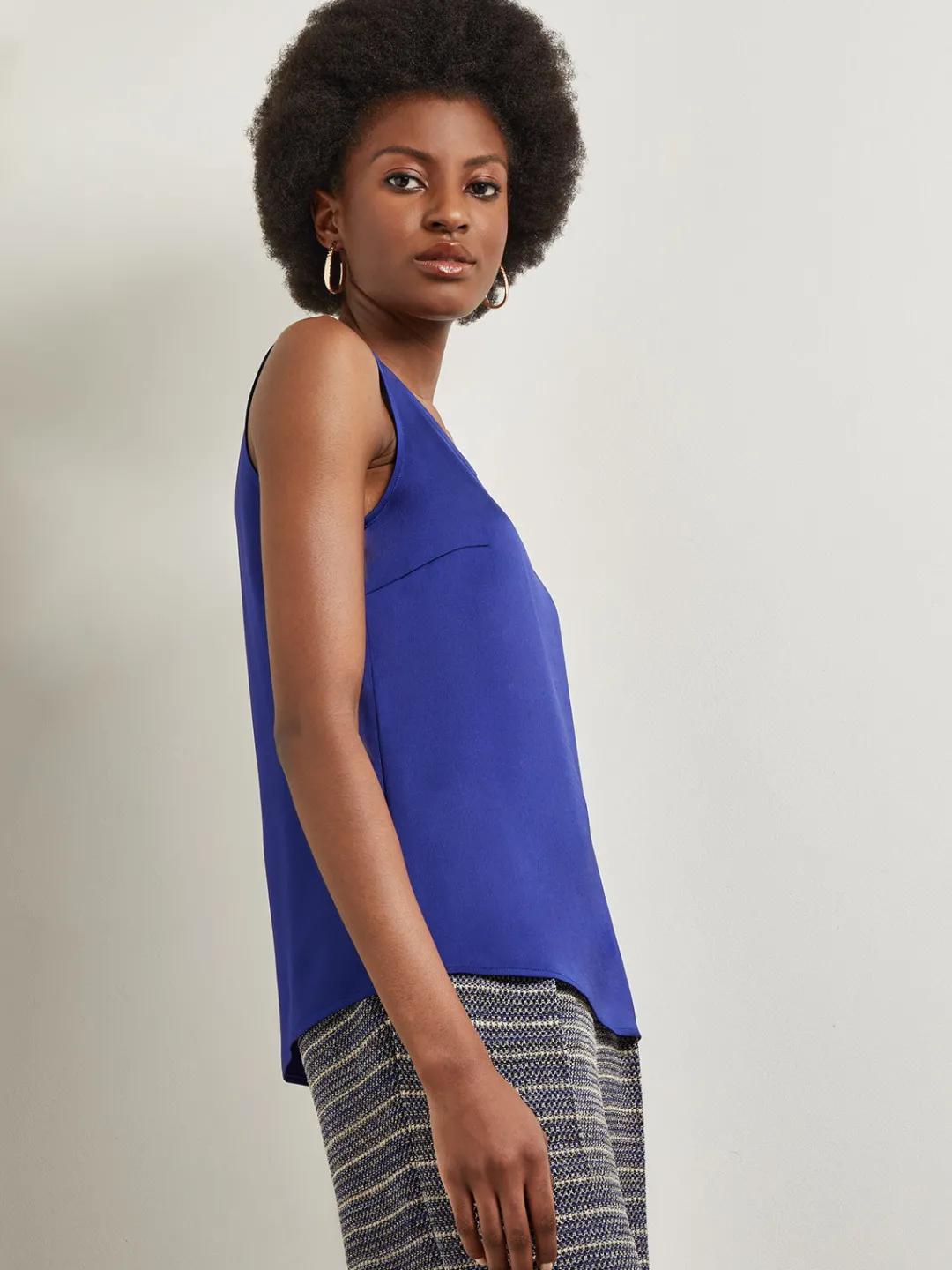 Best Classic Crepe de Chine Tank Top Tops & Tees|Tanks