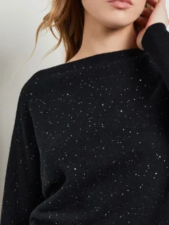 Fashion Dolman Sequin Cashmere Sweater Tops & Tees