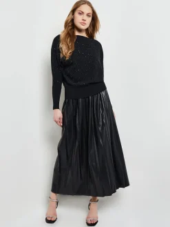 Fashion Dolman Sequin Cashmere Sweater Tops & Tees