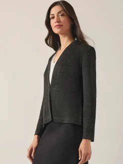 Discount Embellished Lurex Open Neck Jacket Jackets & Coats