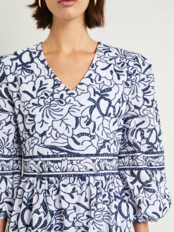 Best Embroidered Floral Cotton Maxi Dress Dresses