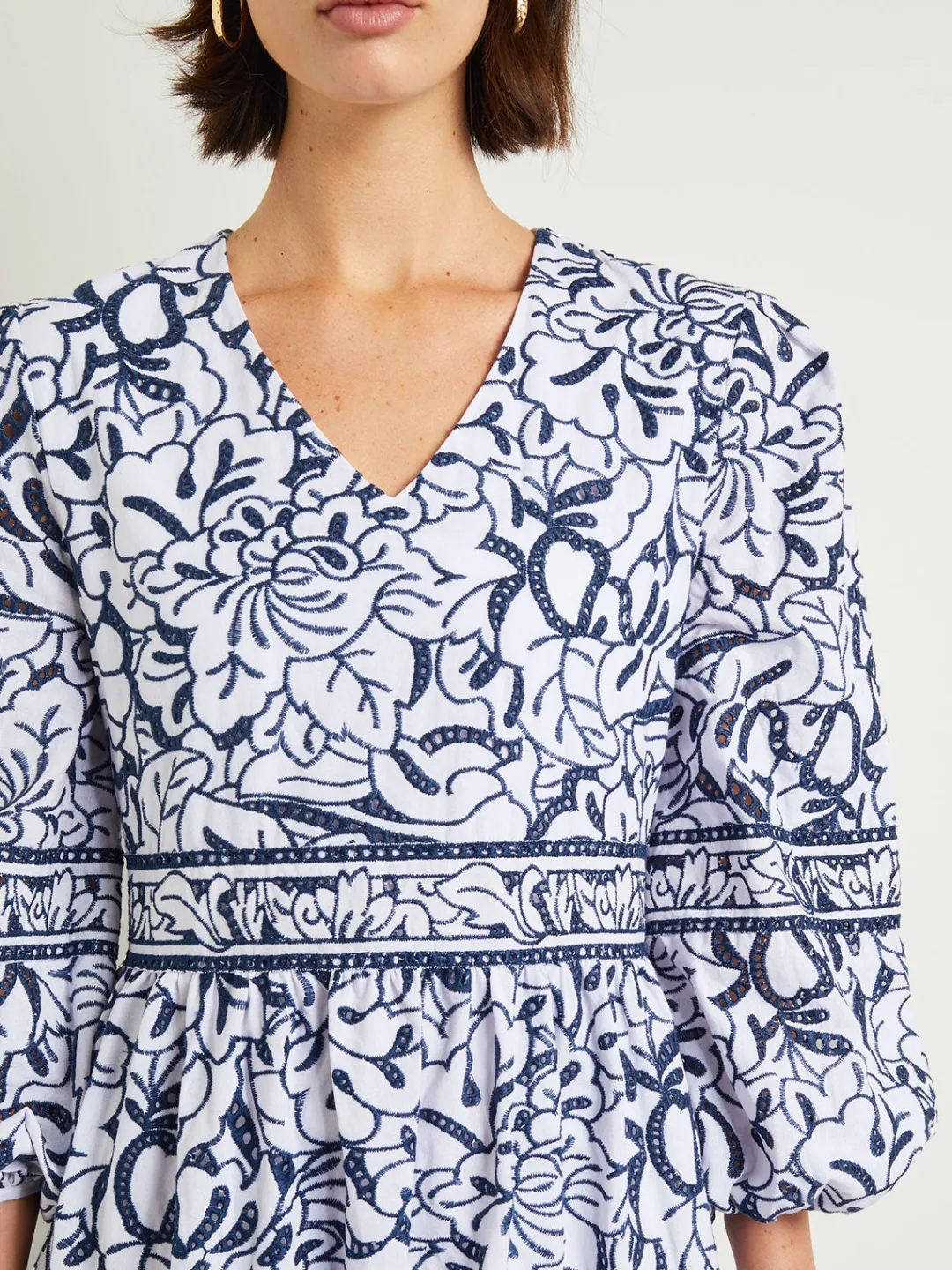 Best Embroidered Floral Cotton Maxi Dress Dresses