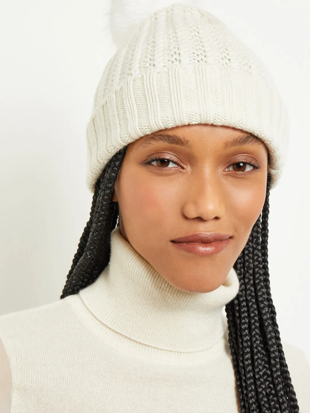 Clearance Faux Fur Pom Pom Cashmere Hat Accessories