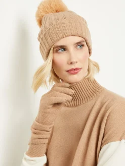 Sale Faux Fur Pom Pom Cashmere Hat Accessories