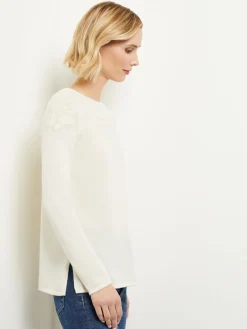 Fashion Floral Shimmer Cashmere Tunic Tops & Tees
