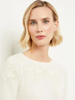Fashion Floral Shimmer Cashmere Tunic Tops & Tees