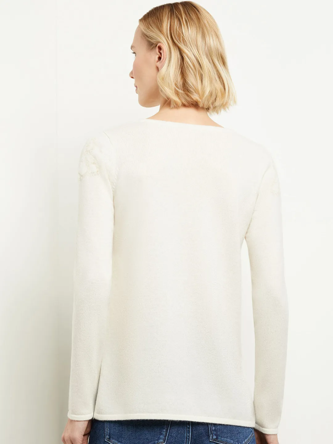 Fashion Floral Shimmer Cashmere Tunic Tops & Tees