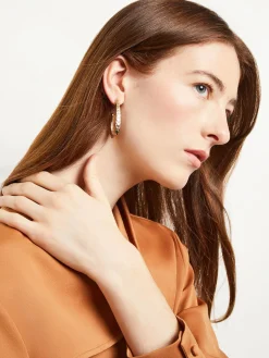 Discount Hammered J-Hoop Earrings Accessories|Earrings