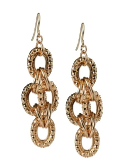 Clearance Hammered Rings Drop Earrings Accessories|Earrings