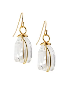Outlet Handmade Crystal Nugget Wire Wrapped Earring Accessories|Earrings