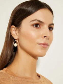 Discount Handmade Gold Magnesite Drop Bead Earrings Accessories|Earrings