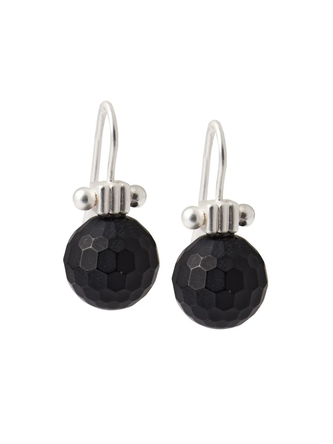 Sale Handmade Matte Black Onyx Crystal Column Top Earring Accessories|Earrings
