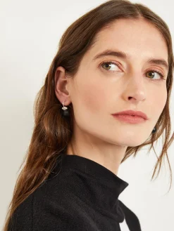Sale Handmade Matte Black Onyx Crystal Column Top Earring Accessories|Earrings