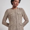 Hot Heritage Fit Braid Trim Tweed Knit Jacket Jackets & Coats