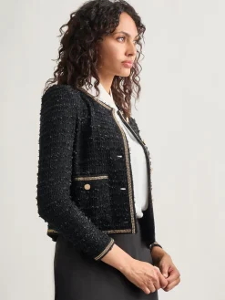 Discount Heritage Fit Double Chain Trim Eyelash Knit Jacket Jackets & Coats