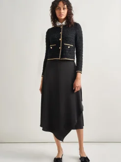 Discount Heritage Fit Double Chain Trim Eyelash Knit Jacket Jackets & Coats