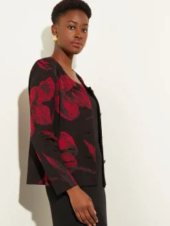 Best Heritage Fit Floral Button-Front Knit Jacket Jackets & Coats