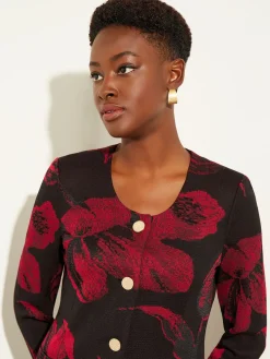 Best Heritage Fit Floral Button-Front Knit Jacket Jackets & Coats