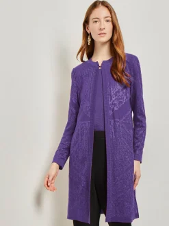 Hot Heritage Fit Jewel Neck Jacquard Knit Jacket Jackets & Coats