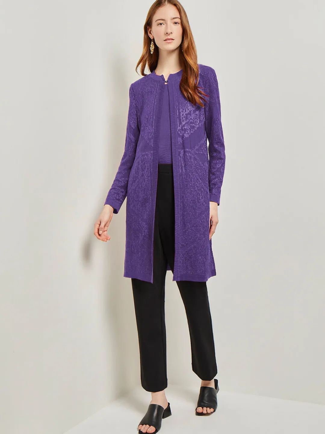 Hot Heritage Fit Jewel Neck Jacquard Knit Jacket Jackets & Coats