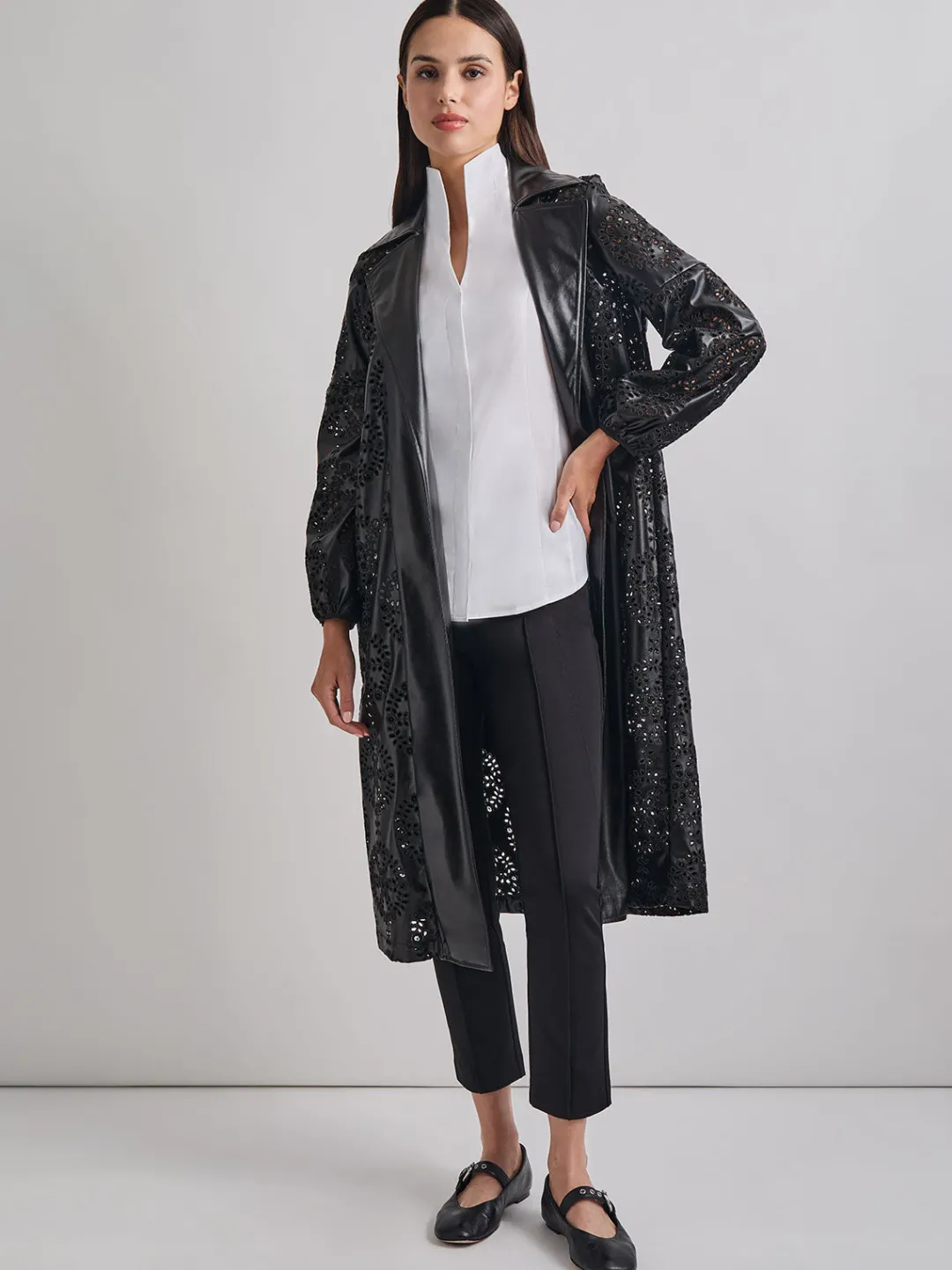 Outlet Heritage Fit Open Front Vegan Leather Jacket Jackets & Coats