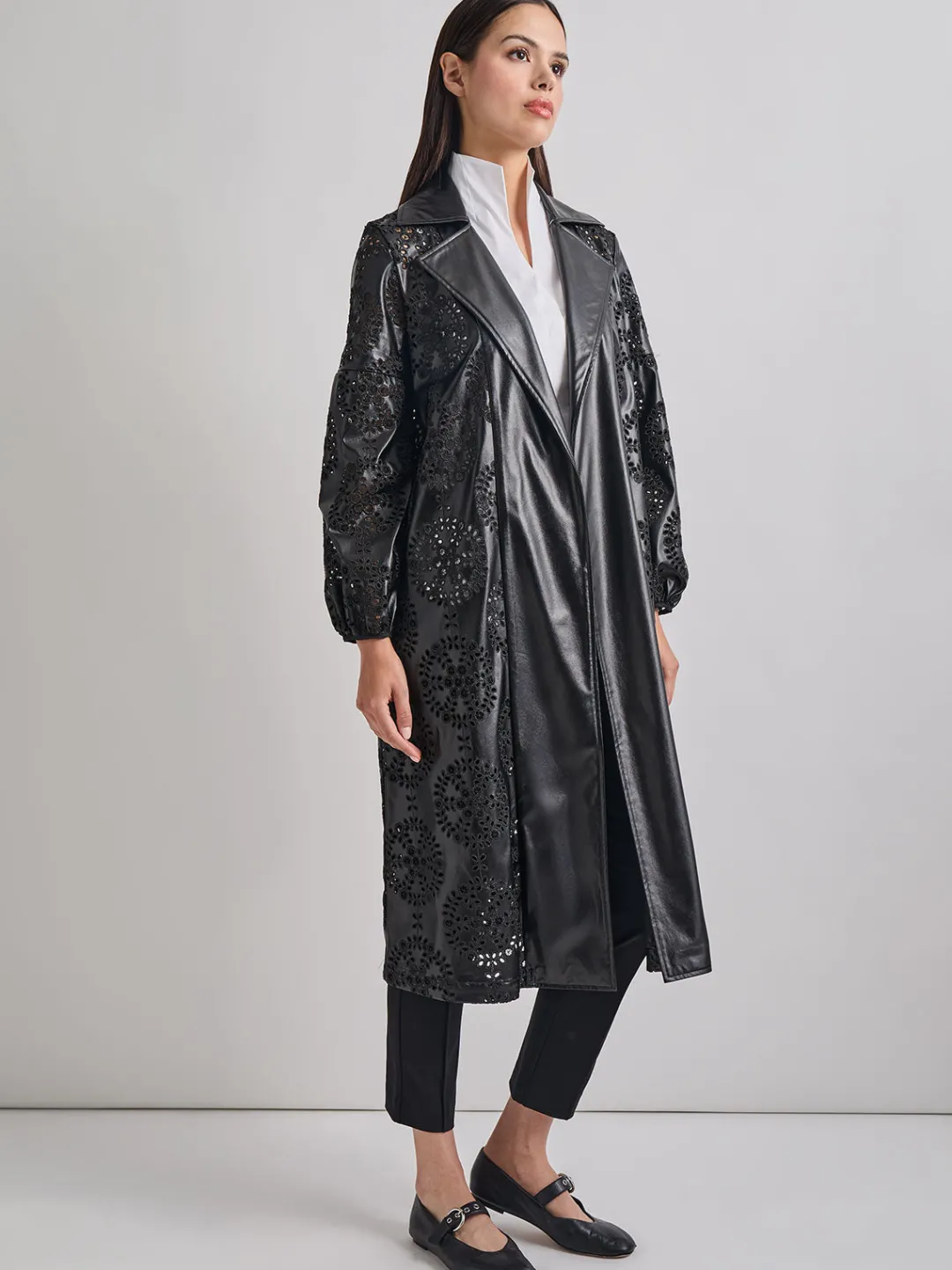Outlet Heritage Fit Open Front Vegan Leather Jacket Jackets & Coats
