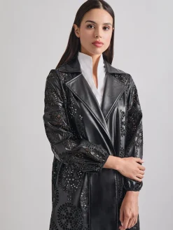 Outlet Heritage Fit Open Front Vegan Leather Jacket Jackets & Coats