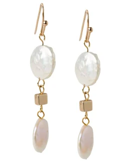 Outlet 14K Matte Gold Freshwater Drop Earrings Accessories|Earrings