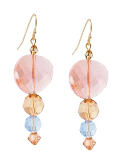 Hot 18K Matte Gold Plated Multi-colored Crystal Earrings Accessories|Earrings